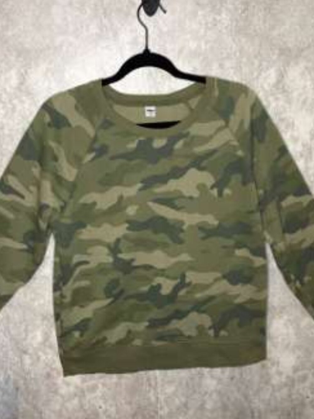 Old Navy | Vintage" Raglan-Sleeve Camo Crewneck Sweatshirt | Size M